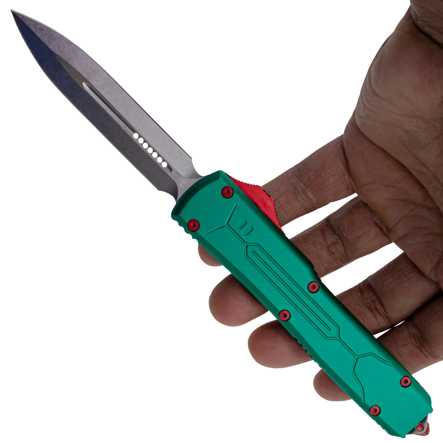 Covert Ops Dagger Verde Automatic OTF Stiletto Blade Green